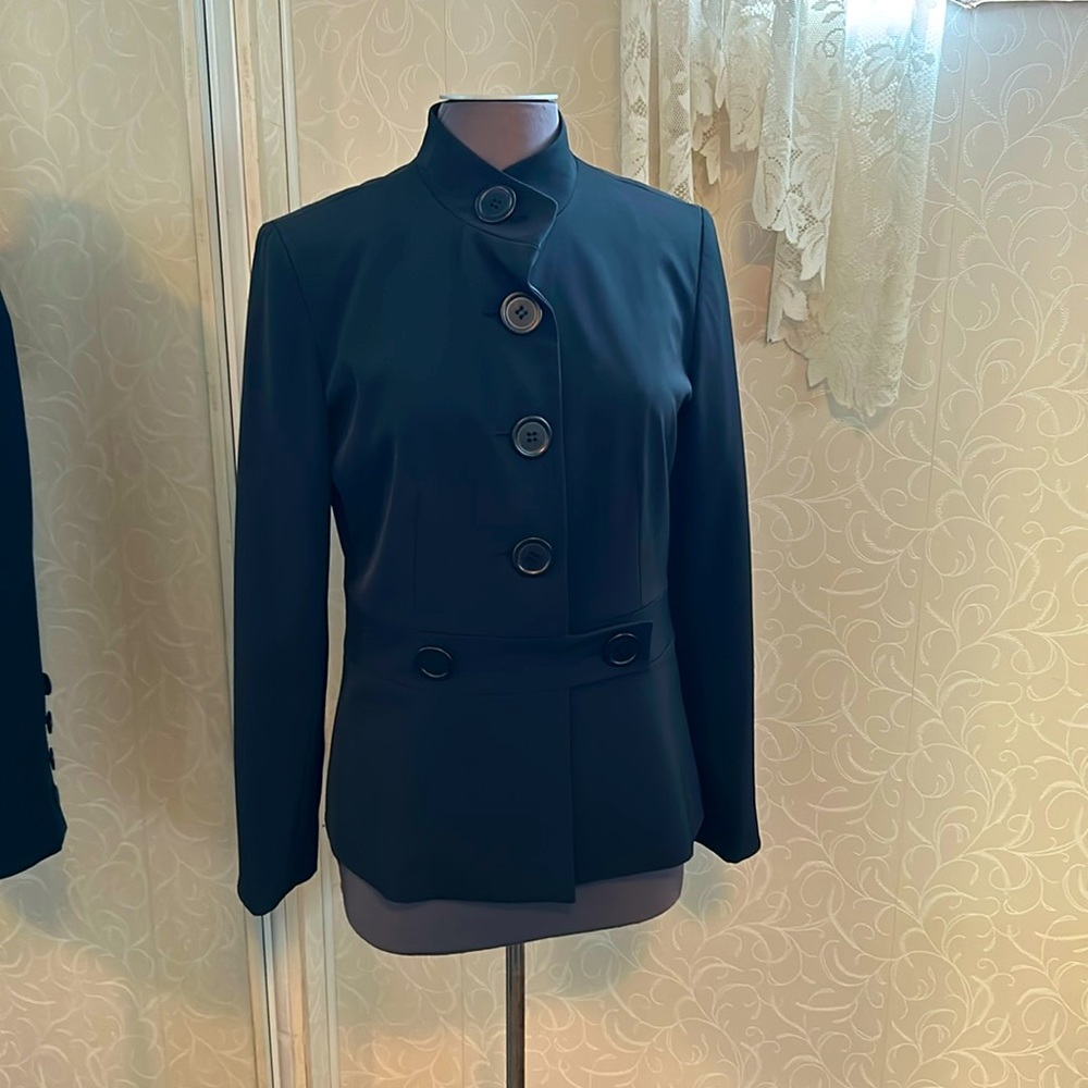 Women’s Black Etcetera Button Down Jacket Size 8 - image 1